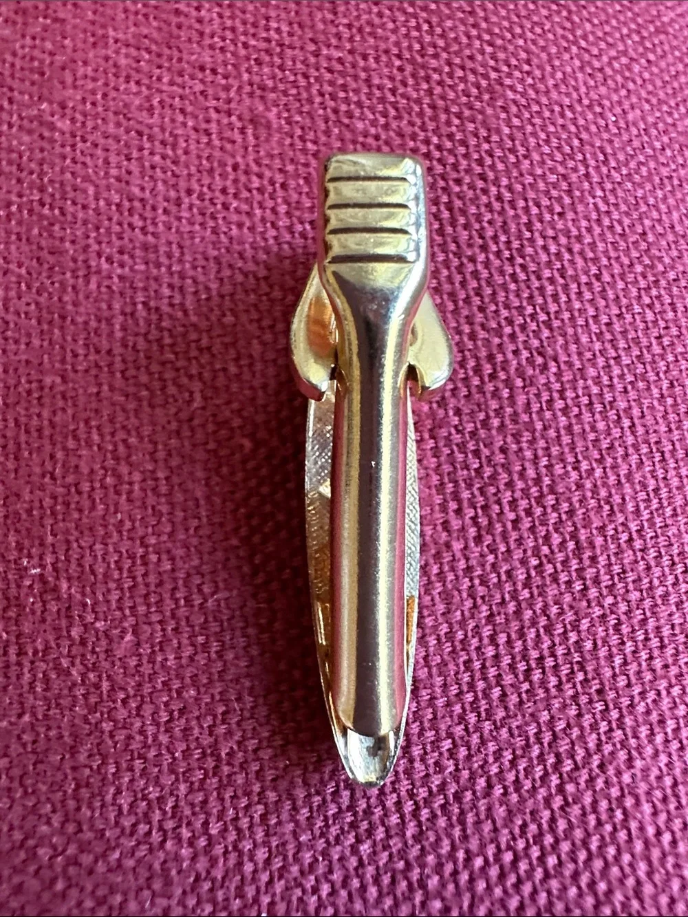 Vintage Tie Tack Gold Tone With Garnet Stone  in Excellent Condition!